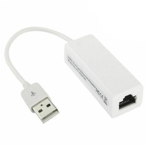 Adaptateur câble convertisseur USB 3.0 LAN vers réseau Ethernet 100Mbps RJ45 Blanc - Visiodirect -