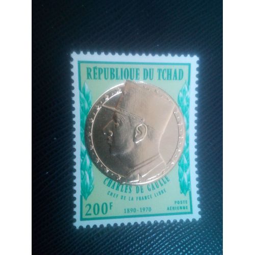Timbre Tchad Y T Pa 98 Charles De Gaulle 1971 ( 051106 )
