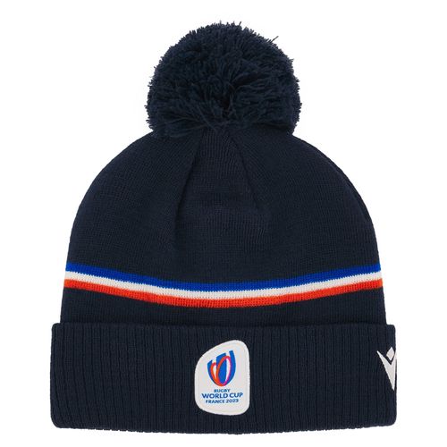 Bonnet Macron Enfant Pompon France Rugby World Cup 2023 Officiel