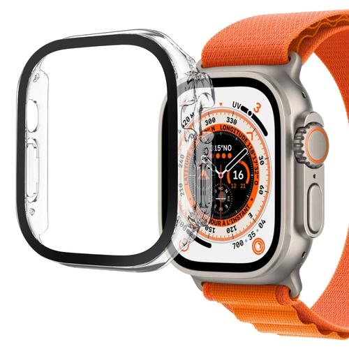 Coque Compatible Apple Watch Ultra 49 Mm - Protection Rigide Etui Transparent Ecran Verre Trempe Phonillico©