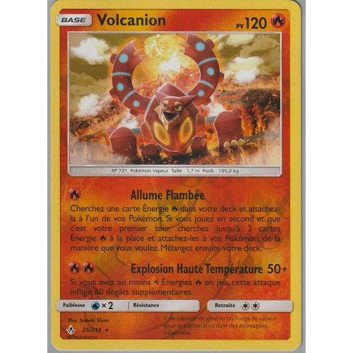 Carte Pokemon - Volcanion - 25/214 - Holo-Reverse - Sl10 Alliance Infaillible -