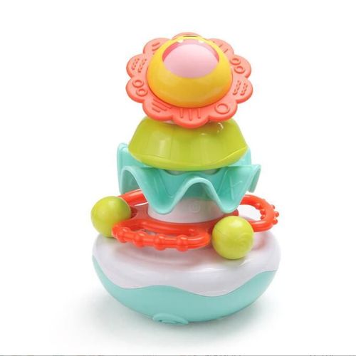 Tour Souple Empilable - Jouet Sensoriel Eveil - Jeux Educatif Montessori Bébé 6-18 Mois Garçon Fille