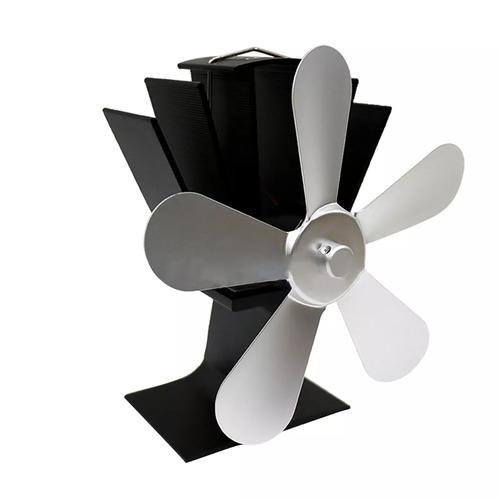 argent - Hélice de poêle à bois à 5 lames, accessoires de ventilateur de  cheminée, Distribution de chaleur efficace