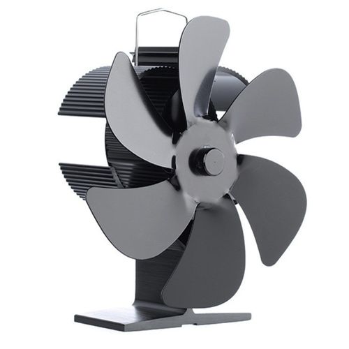 le noir - SF405S Heat Powered Stove Fan Blades Airflow 6 Blade Heat Distribution Stove Fans Blades Gas Wood Log Burners Fireplace Parts