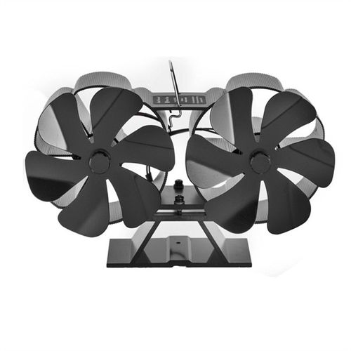 Ventilateur de cheminée à Double tête 12 pales, poêle à bois écologique et silencieux pour l'hiver