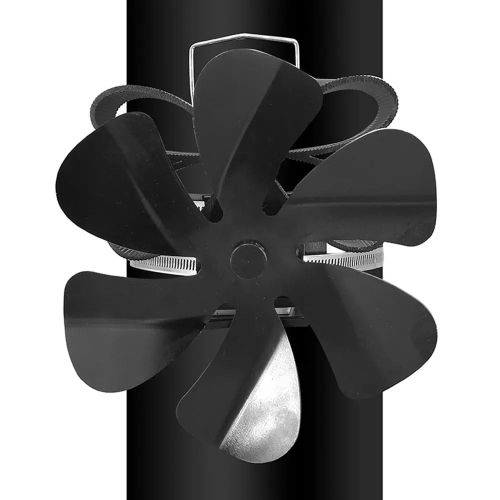 thermomètre - Ventilateur de cheminée à lames, poêle à bois, écopan, silencieux, pour la maison, distribution de chaleur efficace