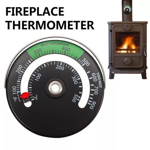 thermomètre - Ventilateur de cheminée à lames, poêle à bois, écopan, silencieux, pour la maison, distribution de chaleur efficace