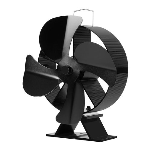 4 lame - ventilateur de cheminée silencieux à lame , 1 thermomètre, sans batterie
