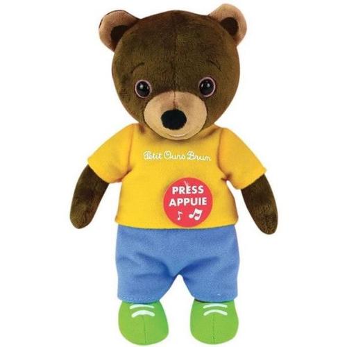 Petit Ours Brun Peluche Musicale Pour Enfants - 22 Cm