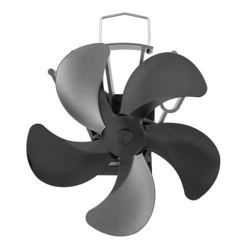 Ventilateur de poêle à bois YL604P à 5 pales, fonctionnement silencieux, avec thermomètre, pour cheminée à bois, 1 pièce