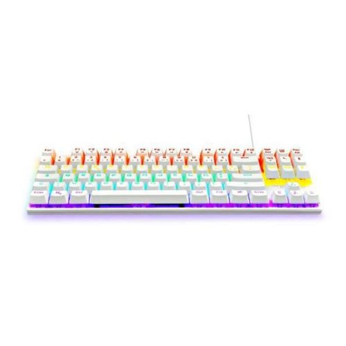 Clavier Gamer - The G-Lab - KEYZ MERCURY TKL - Mécanique (Switch Rouge) - Rainbow - Blanc