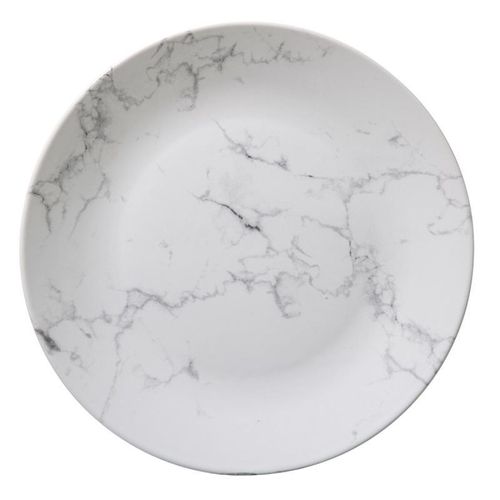 Lot De 6 Assiettes Plates "Geom" 26cm Blanc