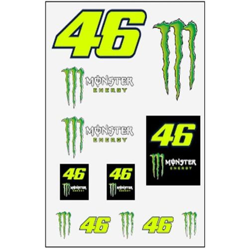 Stickers VR46 Monster Energy Officiel MotoGP Valentino Rossi