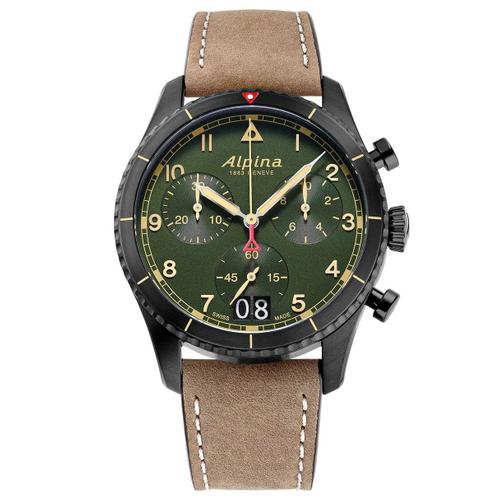 Alpina Montre Marron Chronographe Hommes Startimer Pilot Al-372gr4fbs26