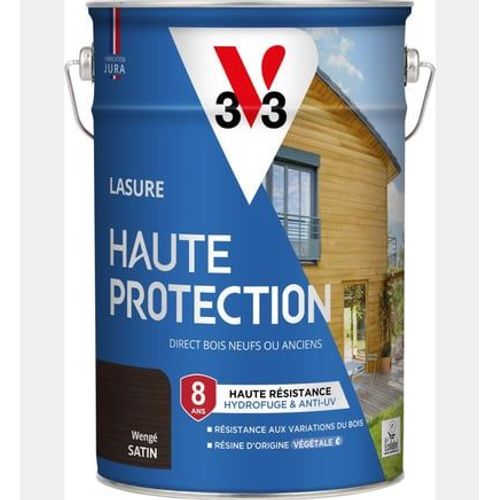 V33 - Lasure Haute Protection Biosourcée incolore Satin - 5L - Rose