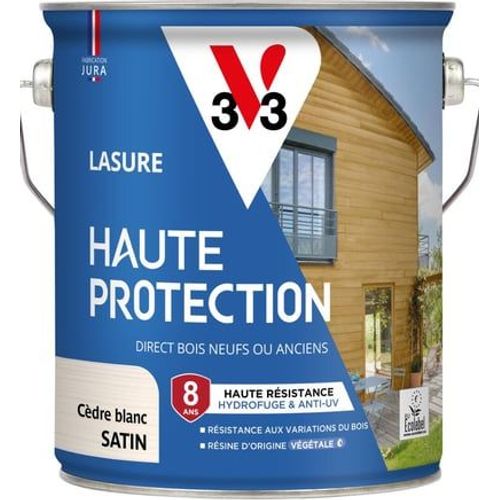 V33 - Lasure Haute Protection Biosourcée chêne clair Satin - 2,5L - Beige