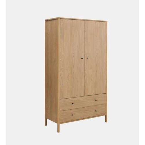 Camif - Armoire 2 Portes 2 Tiroirs Simon - Marron