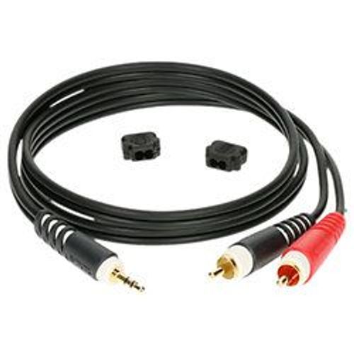 Câble adaptateur mini-Jack 3.5mm mâle / 2x RCA mâle 2m KLOTZ