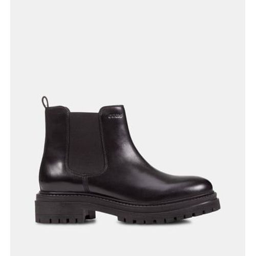 Chaussures Geox Boots D Iridea En Cuir Noir