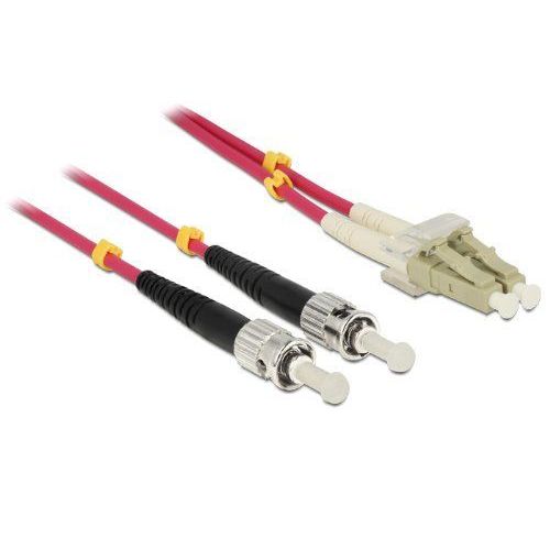Delock - Câble réseau - ST multi-mode (M) pour LC multi-mode (M) - 2 m - fibre optique - 50 / 125 microns - OM4 - sans halogène - violet