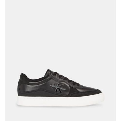 Calvin Klein Jeans Baskets Basses En Cuir Semelle Cupsole Noir