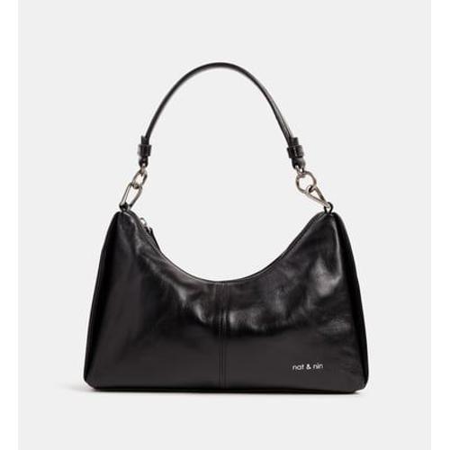 Nat & Nin - Sac baguette Rejina cuir - Noir