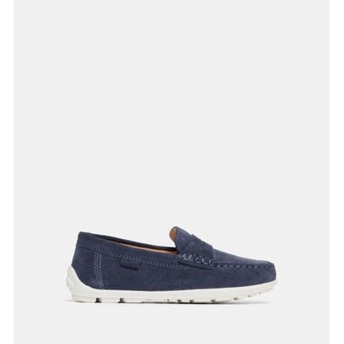 Geox - Mocassins New Fast En Suède - Bleu