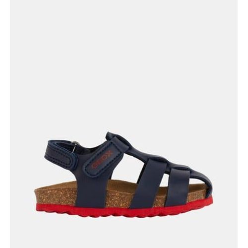 Chaussures Geox Sandales Plates Chalki Bleu