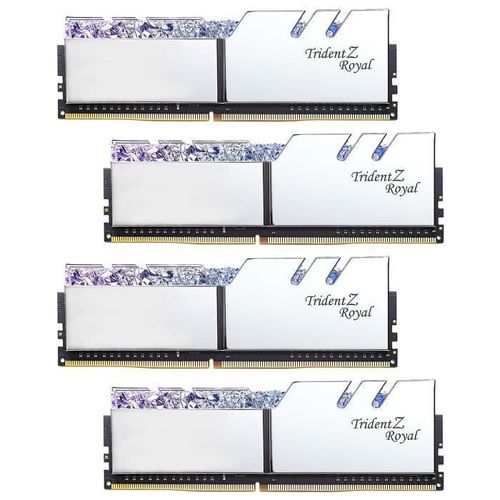 G.SKILL Mémoire PC Trident Z ROYAL - 64 Go - PC4-28800 / DDR4 3600 Mhz F4-3600C18Q-64GTRS DDR4 - Gris