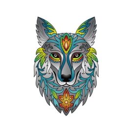 Gigamic Puzzle En Bois Arc-En-Ciel Loup