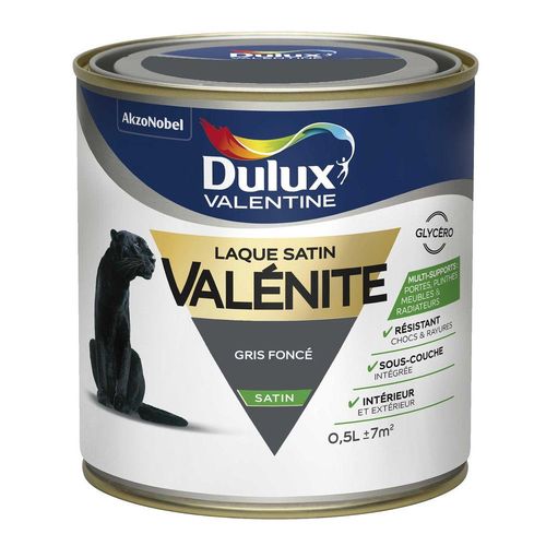 Laque Valénite Satin Gris Foncé Pot 0.5L