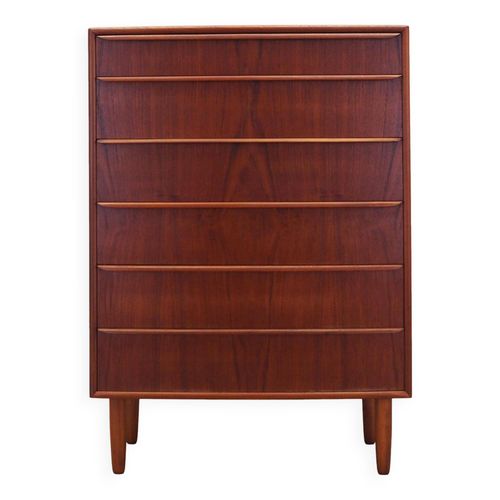 Commode En Teck Design Danois Annes 1970 Fabrication  Danemark Orange