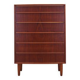 Commode En Teck Design Danois Annes 1970 Fabrication  Danemark Orange