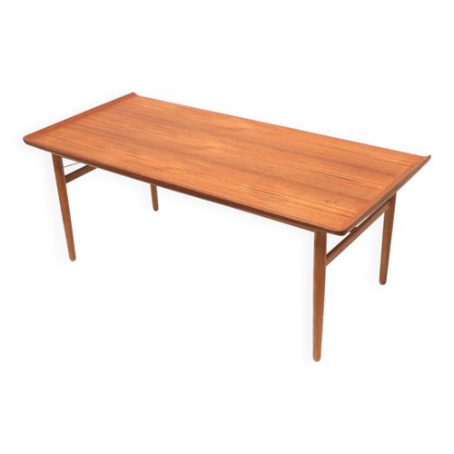 Table Basse Vintage En Teck Par Alf Svensson Pour Tingstrms Sude Marron