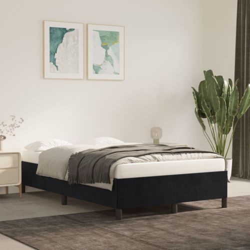 Vidaxl Cadre De Lit Sans Matelas Noir 120x200 Cm Velours