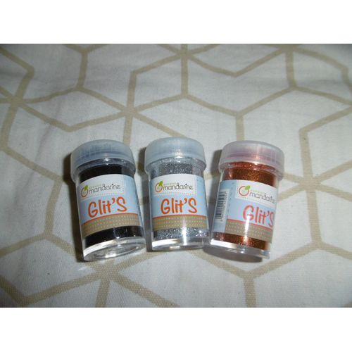 Flacon 14grs Paillettes Glit's Lot De 3 Avenue Mandarine