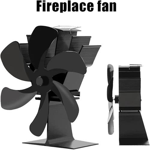 Ventilateur de cheminée 5 lames noir