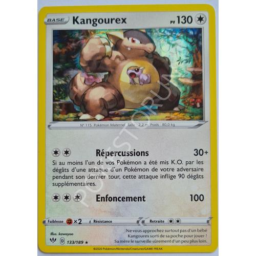 Carte Pokemon - Kangourex 133/189 - Rare  Holo