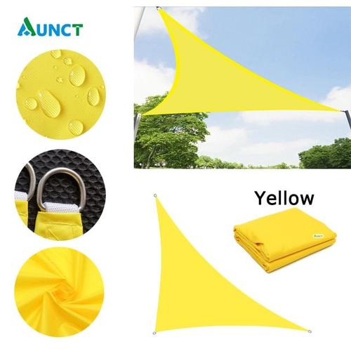 couleur Jaune taille 4x4x5.7m Pare-soleil étanche Triangle Protection solaire couverture extérieure jardin Patio piscine ombre voile auvent Camping pare-soleil 420D