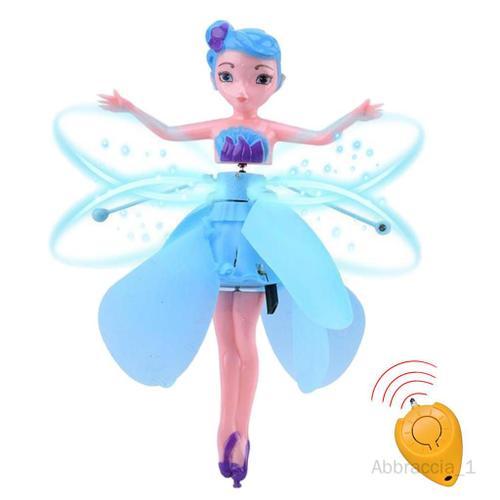 Abbraccia Flying Fairy Princess Dolls Infrared Induction Control Toy Gift Bleu