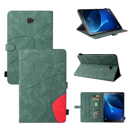 Coque Pour Tablet Samsung Galaxy Tab T580,Etui Pour Tablet Samsung Galaxy Tab A Sm-T580 Pu Cuir Housse Flip Coque Avec Built Stand Et Magnétique Fermeture Bande,Vert
