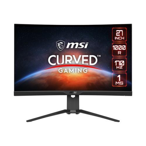 MSI Optix G272CQP - Écran LED - jeux - incurvé - 27" - 2560 x 1440 WQHD @ 170 Hz - VA - 300 cd/m² - 3000:1 - 1 ms - 2xHDMI, DisplayPort - noir