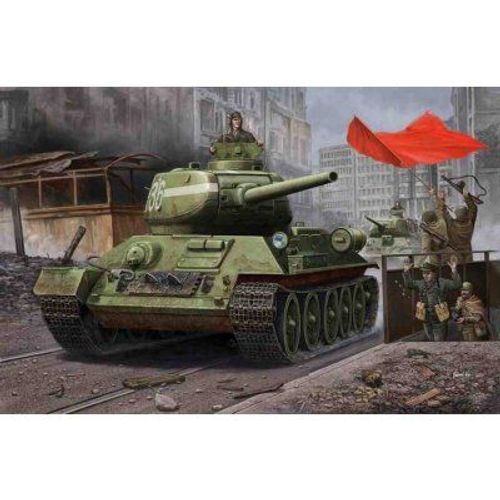 Maquette Char : Russia T-34/85 Model 1944 Anglejointed Turret-Hobby Boss