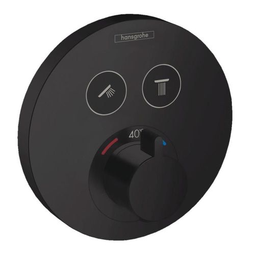 Hansgrohe ShowerSelect S Set de finition pour mitigeur thermostatique encastré, 2 sorties, 15743670