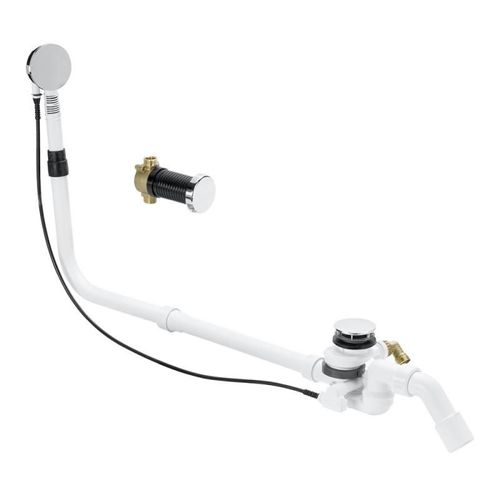 Viega Multiplex Trio F Kit complet garniture de vidage et de trop-plein Visign M5 pour baignoire spéciale 2 avec fonction de remplissage au niveau de l?évacuation, 675479
