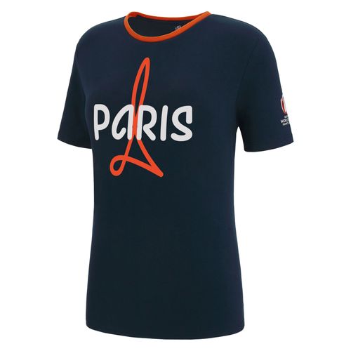 T-Shirt Macron Femme Rugby Paris World Cup 2023 Officiel