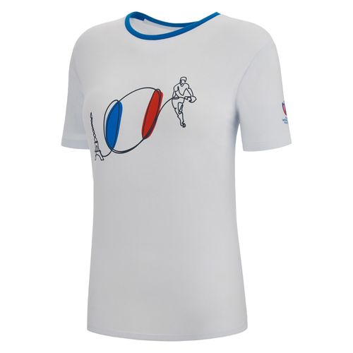 T-Shirt Macron Femme Rugby France World Cup 2023 Officiel