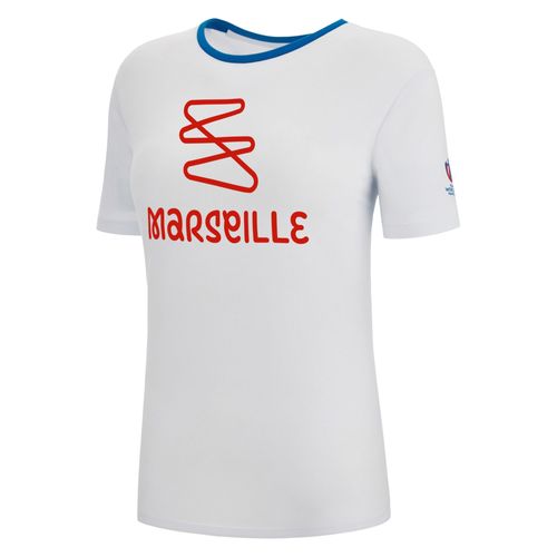T-Shirt Macron Femme Rugby Marseille World Cup 2023 Officiel