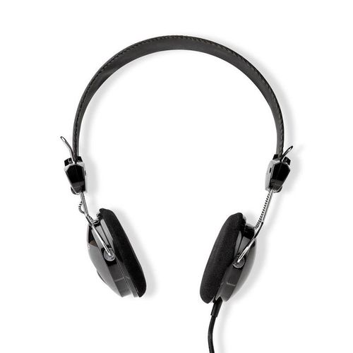 NEDIS Casque Filaire 3.5 mm Noir Ultraléger Confort Utilisateur Optimal