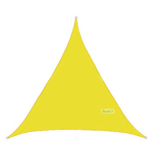 Couleur jaune Voile d'ombrage triangulaire, 3x3x3M, lumière LED guirlandes, auvent d'extérieur, gazébo, jardin, cour, romantique et étanche
